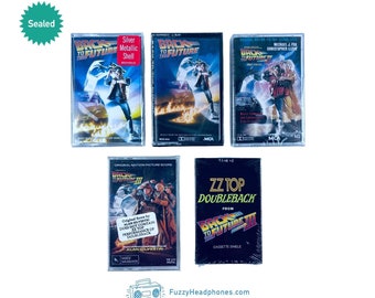 Brand New Sealed Back to the Future I, II, III Trilogy Soundtrack Cassette Tapes - The Holy Grail - Includes 2016 Reissue and ZZ Top Single
