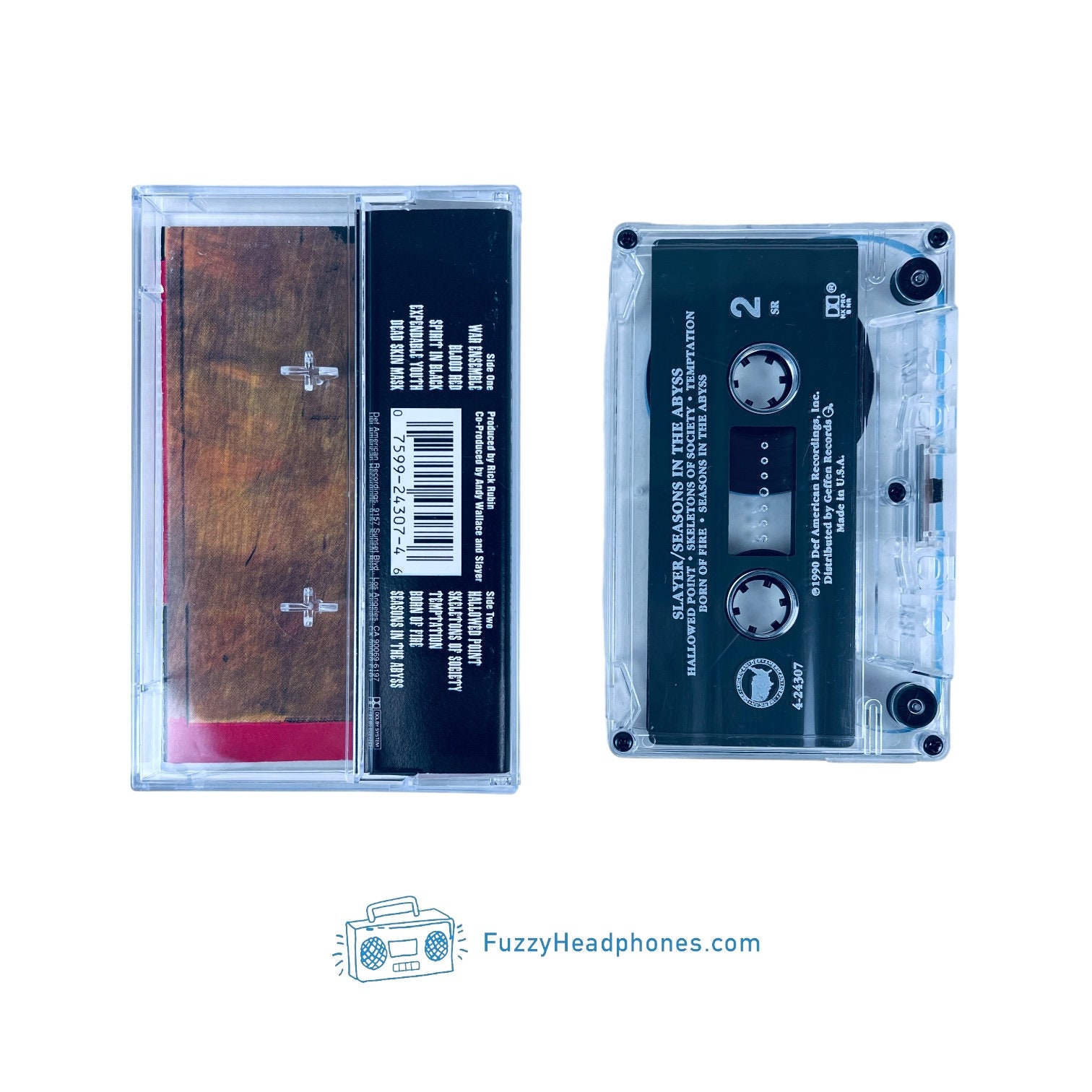 Slayer Seasons in the Abyss Cassette Tape (1990) Blood Red
