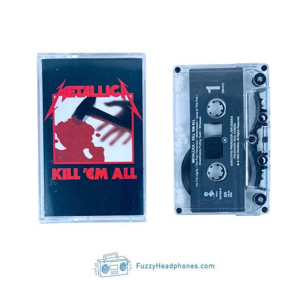 Metallica Kill 'Em All Cassette Tape (1983) The Four Horseman, Jump In The Fire, Tested