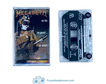 Megadeth So Far, So Good... So What! Cassette Tape (1988) Set The World Afire, Mary Jane, Liar, Hook In Mouth - Tested & Guaranteed