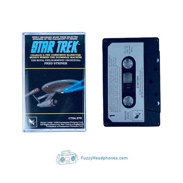 Original Star Trek TV Series Soundtrack Cassette Tape (1985) Title and Closing Theme, Corbomite Maneuver, Charlie X - Tested & Guaranteed