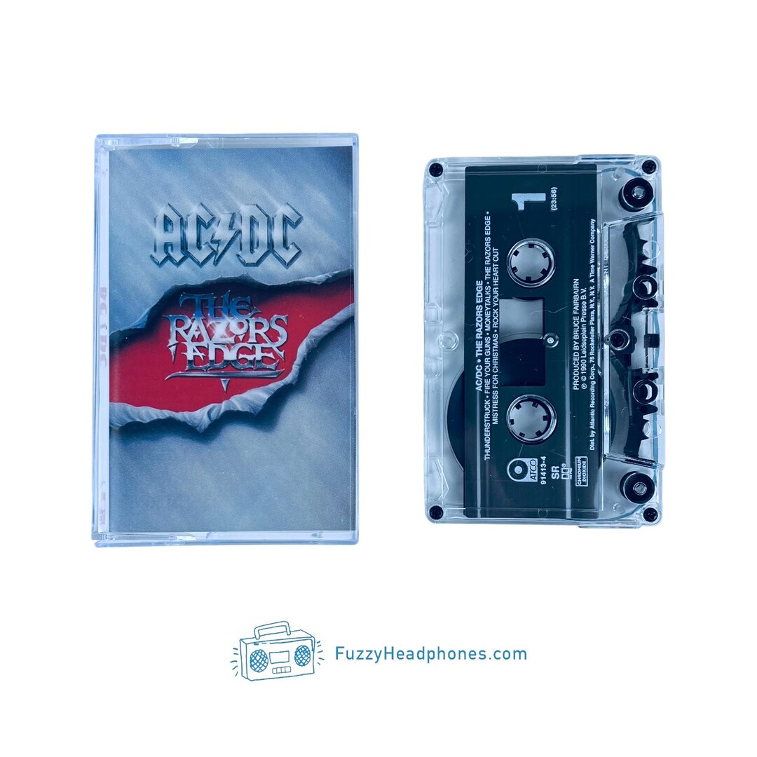 AC/DC the Razors Edge Cassette Tape (1990) Thunderstruck - Tested ...