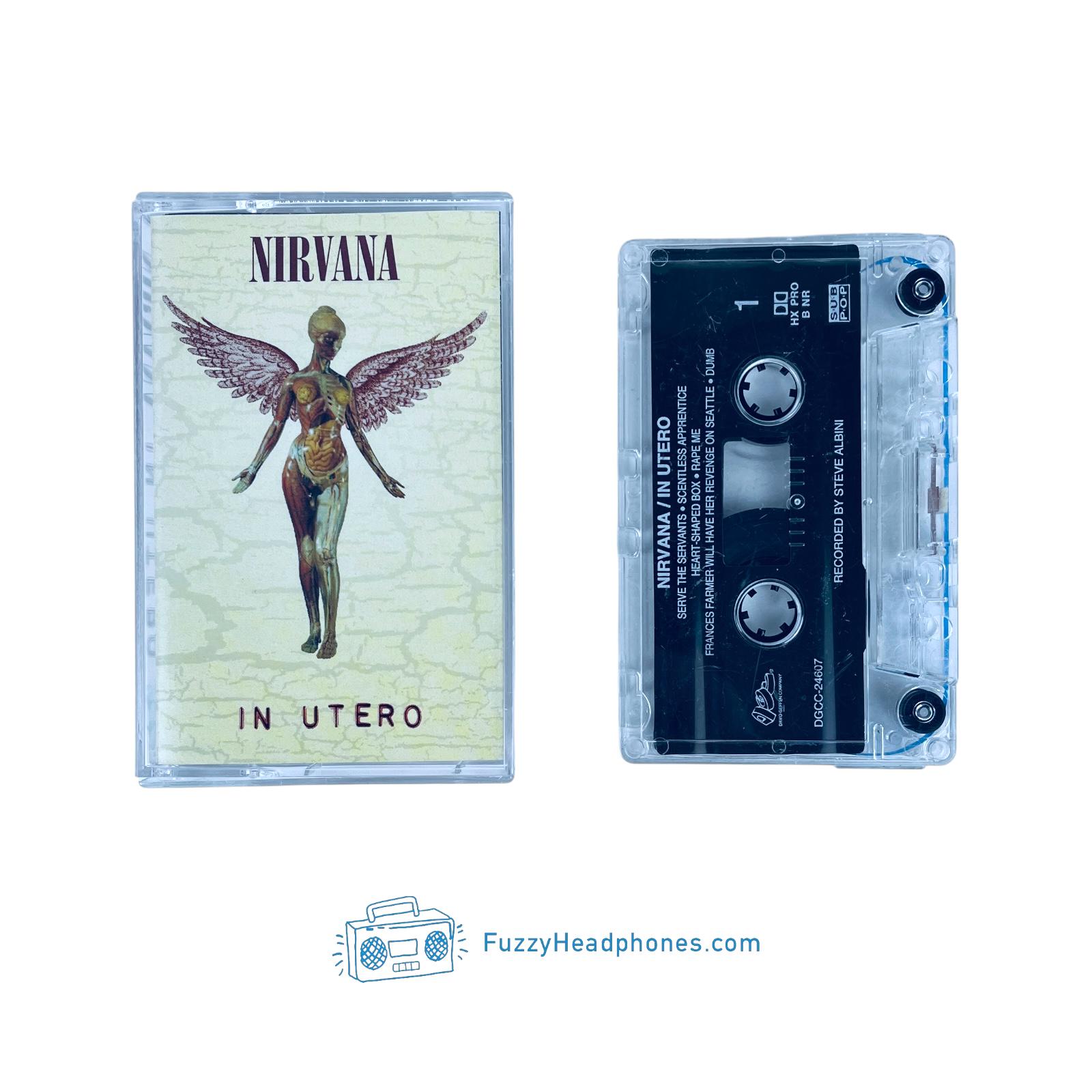 Nirvana - in Utero Cassette Tape (1993) Heart Shaped Box, All