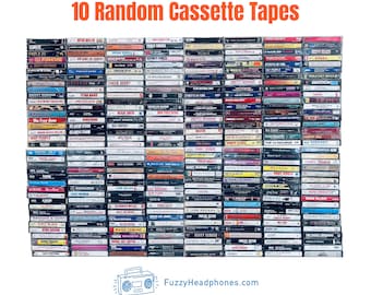 10 Cassette Tapes Random Grab Bag Selection - Vintage Pop, Rock, Indie, Soundtracks, Metal, Classical, Comedy and More - Tested & Guaranteed