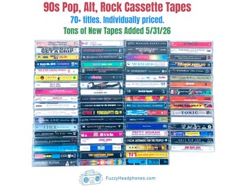90s CASSETTE TAPES Pop, Rock, Alt, Soundtracks - Individually Priced, Build Your Own Collection