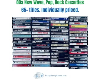 80s CASSETTE TAPES New Wave, Pop, Rock, Alt - Individually Priced, Build Your Own Collection