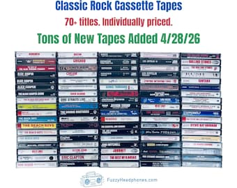Classic Rock CASSETTE TAPES 70s, 80s, Prog Rock - Individually Priced, Build Your Own Collection