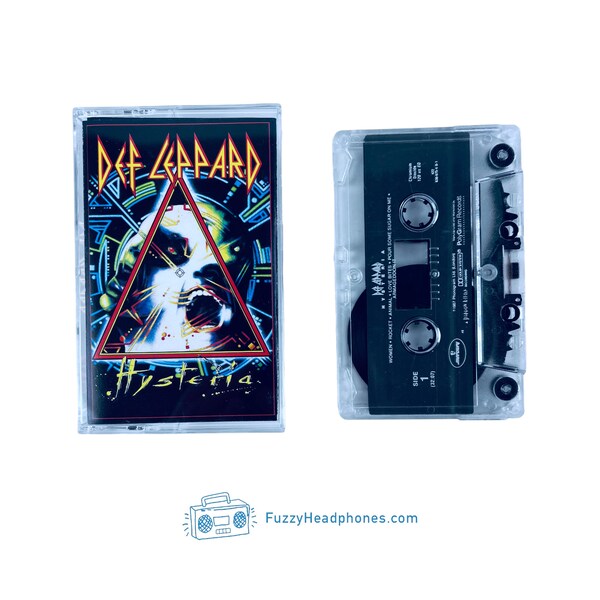 Def Leppard Hysteria on Cassette Tape (1987) Pour Some Sugar On Me, Love Bites, Animal - 80s Rock Hair Band - Tested & Guaranteed