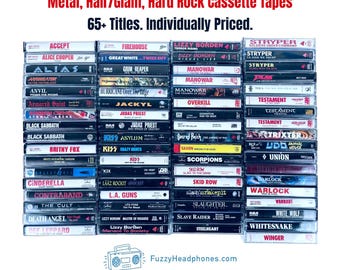 Metal CASSETTE TAPES Hair, Glam, Hard Rock - Individually Priced, Build Your Own Collection