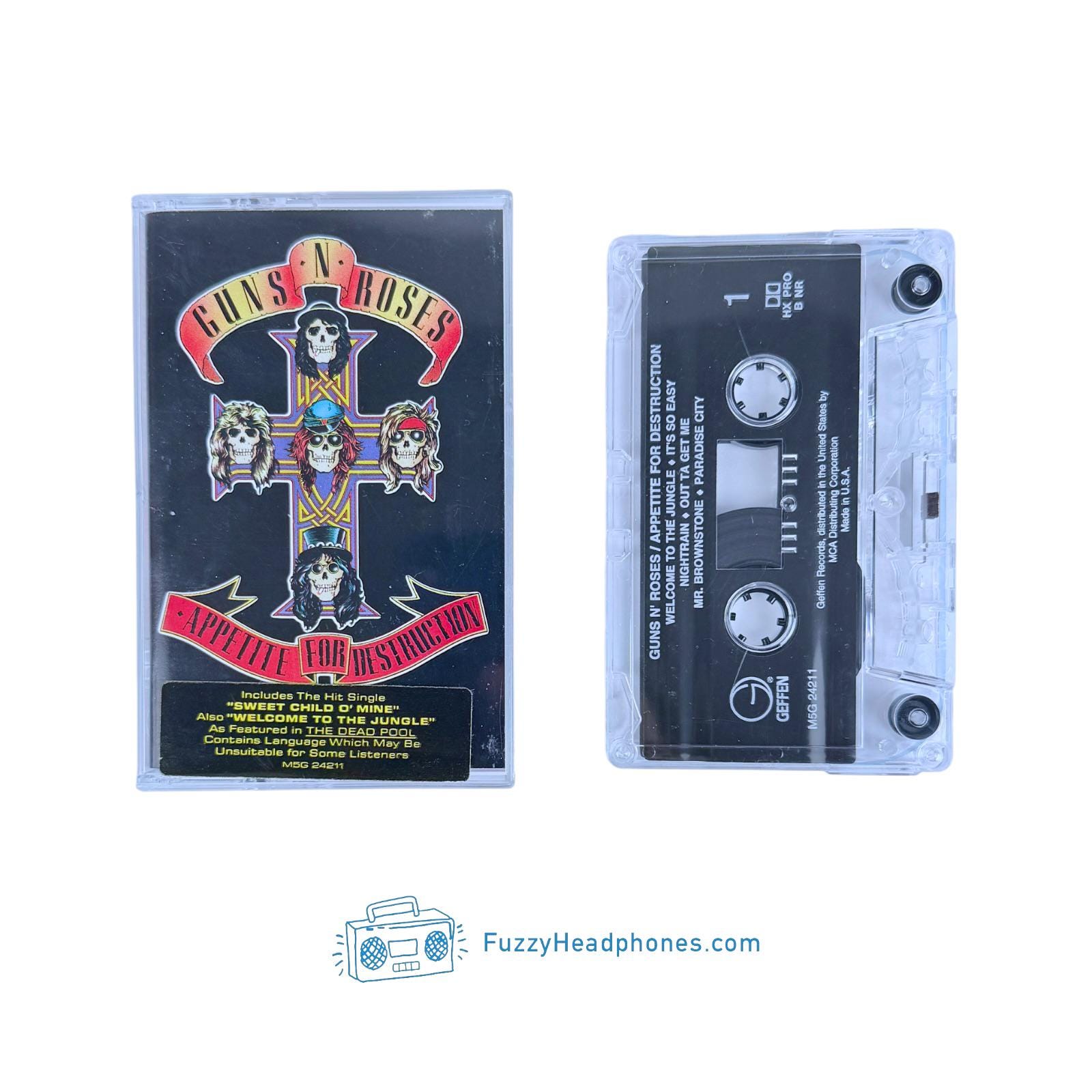 Guns N' Roses - Appetite for Destruction Cassette Tape (1987