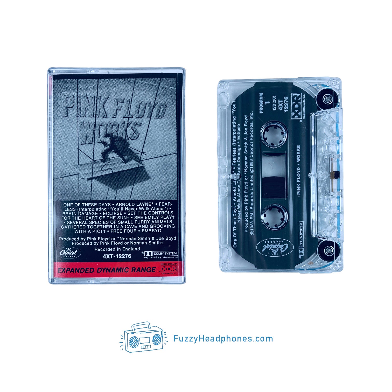 Pink Floyd Works Cassette Tape 1983 Brain Damage, One of These Days,  Eclipse, Embryo, 70s Rock Tested & Guaranteed 