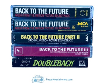 Back to the Future I, II, III Trilogy Soundtrack Cassette Tapes - Includes 2016 Reissue and ZZ Top Single - Tested & Guaranteed