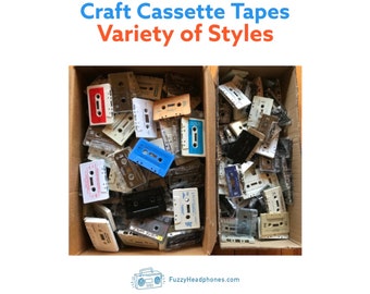 100 rubans cassettes créatifs - Colorés, vierges, coques transparentes, recyclage, projets artistiques