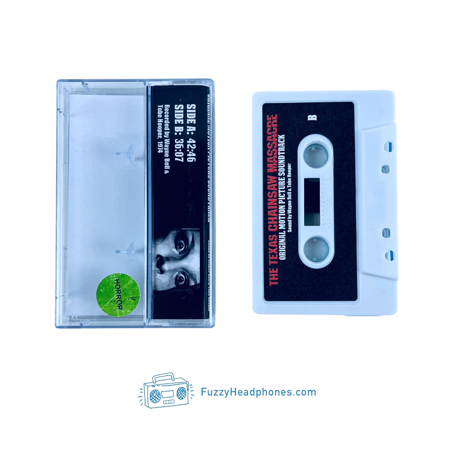 Audio Cassette Tape case Clear/Clear Square Edge Audio Cassette Tape  Storage 100 Pack