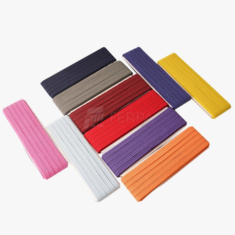pink Flat rubber band black bordeaux 8 mm flat elastic tape white black-blue pink