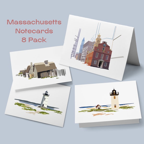 New England Notecards - Massachusetts Collection