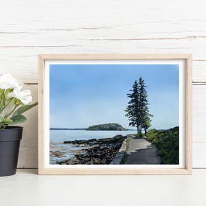 Bar Harbor Print - Maine Coastal Watercolor Painting
