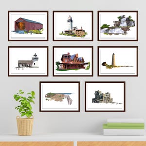 Connecticut Illustration Print