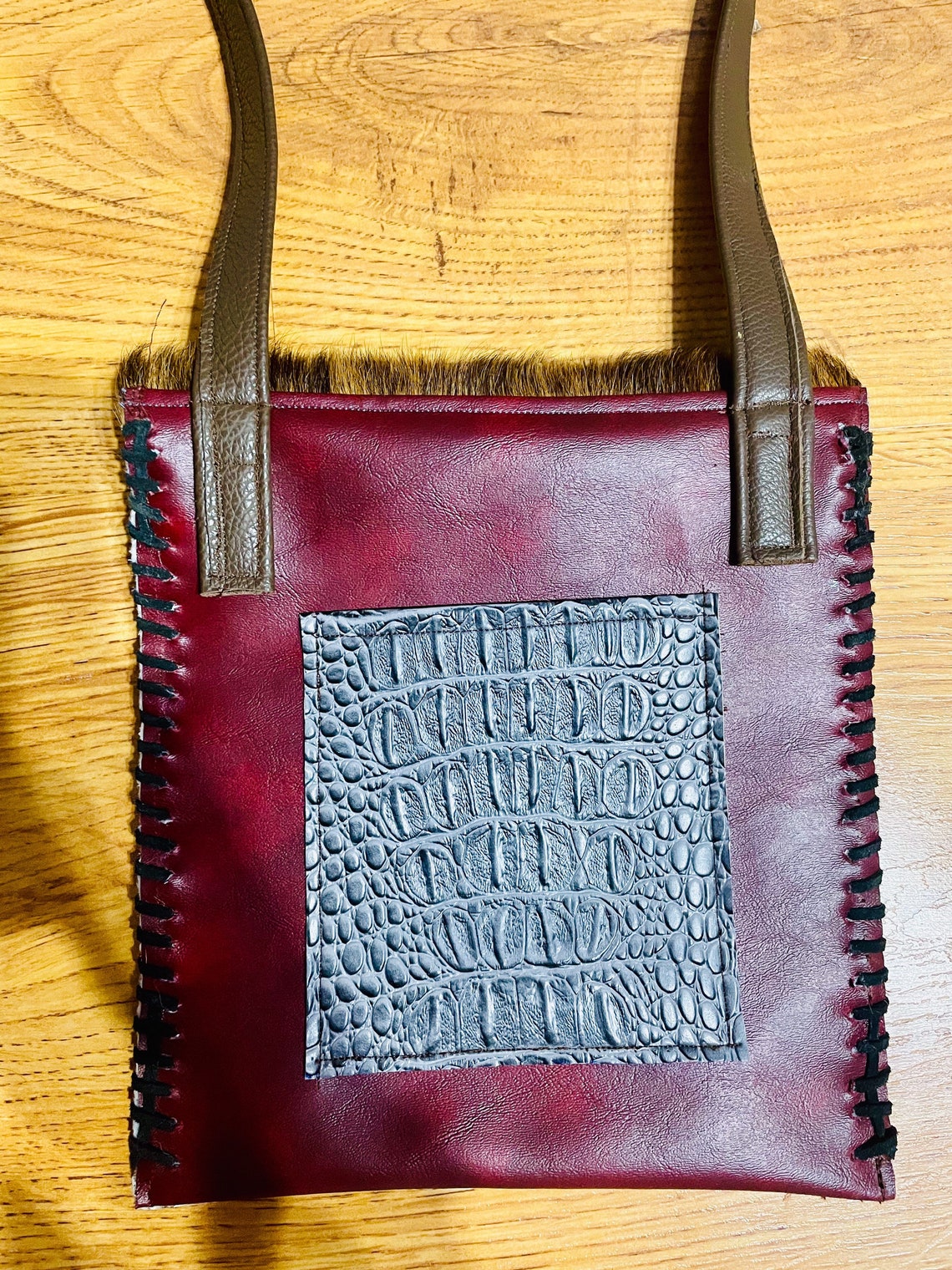 Cowhide Western Style Crossbody Purse Bag made to Order Etsy