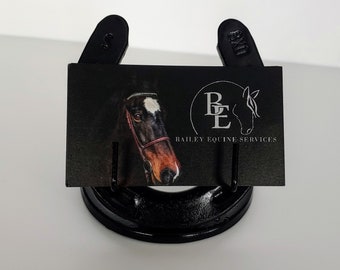 Niapessel Horse Art Business Card Holder – Slim Metal Case For Women & Men, 3.7x2.2x0.3 Inches
