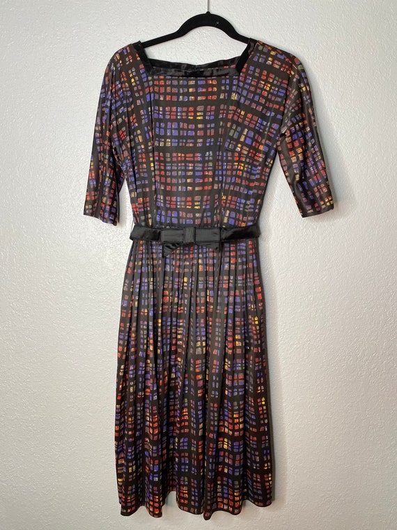 1960s Rayon Day Dress - image 4