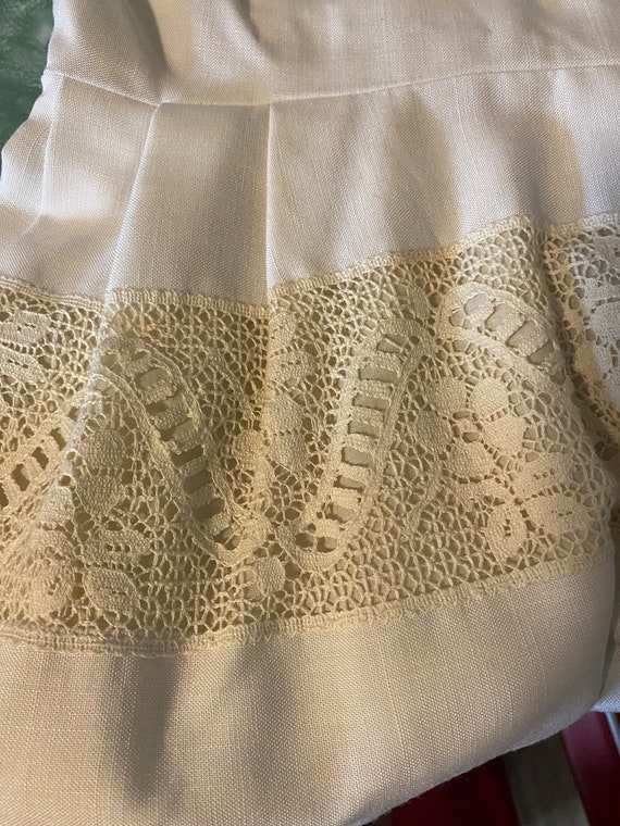 Linen and Lace 1950s Day Dress Teri Junior by Jerry Miller of California, Inc. View 6