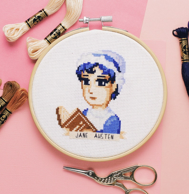 Jane Austen Cross Stitch Pattern PDF Digital Format | Etsy