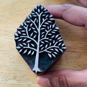 Stempel TREE, Drewniany stempel do ceramiki. Ręcznie rzeźbiony wzór/tekstura do tkanin, tekstyliów LUB gliny polimerowej LUB fondantu, czekolady