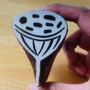 Sello de cogollos de flores, sellos de madera para la cerámica patrón tallado a mano / sello de textura para tela, textil o polímero arcilla o fondants, chocolate