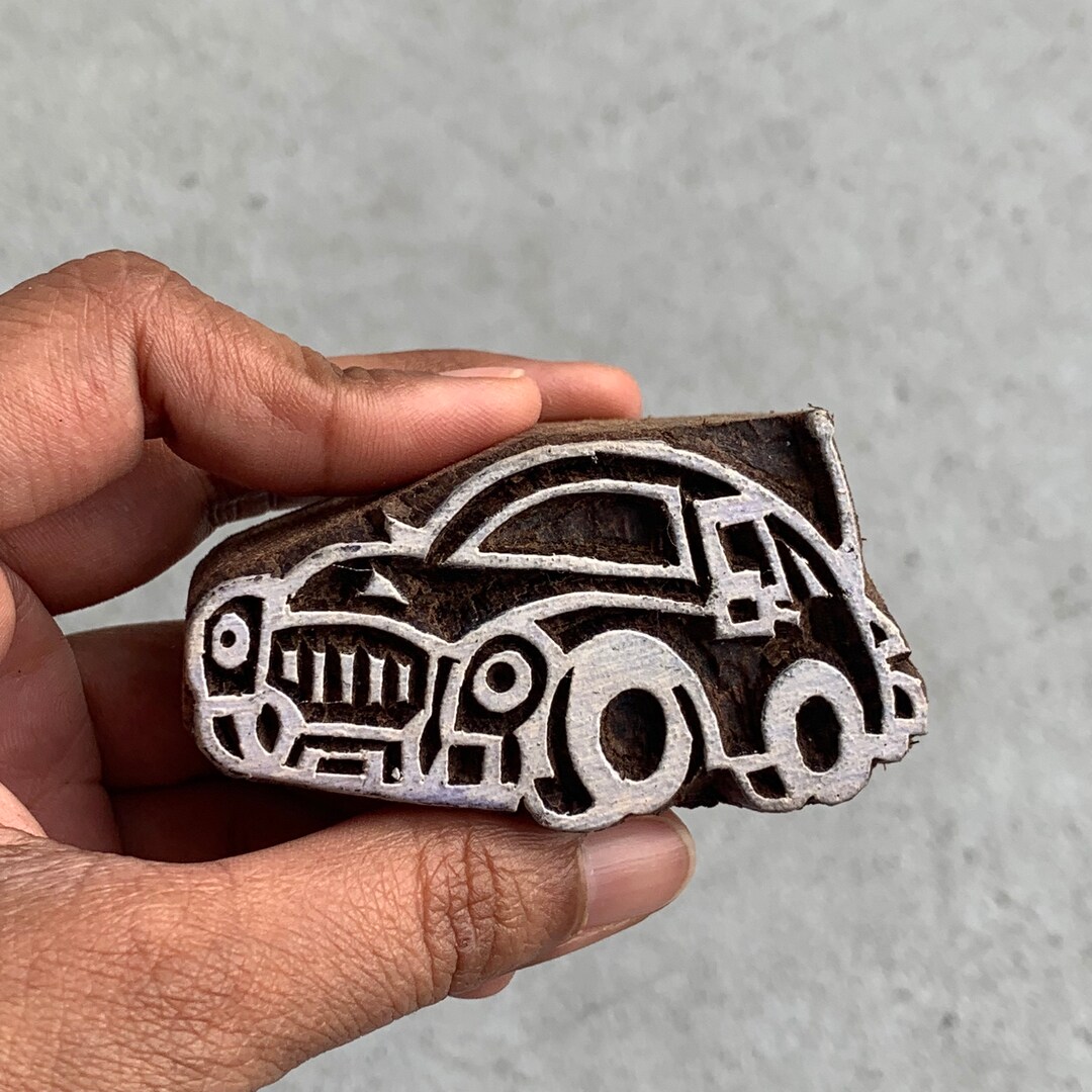 CAR Stamp, Wood Stamps for Pottery Hand Carved Pattern/texture Stamp ...