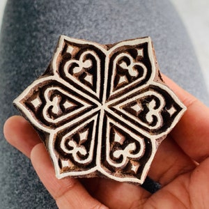 Unikalny stempel z wzorem, drewniane stemple do ceramiki. Ręcznie rzeźbiony wzór/tekstura stempla do tkanin, tekstyliów LUB gliny polimerowej LUB fondantu, czekolady