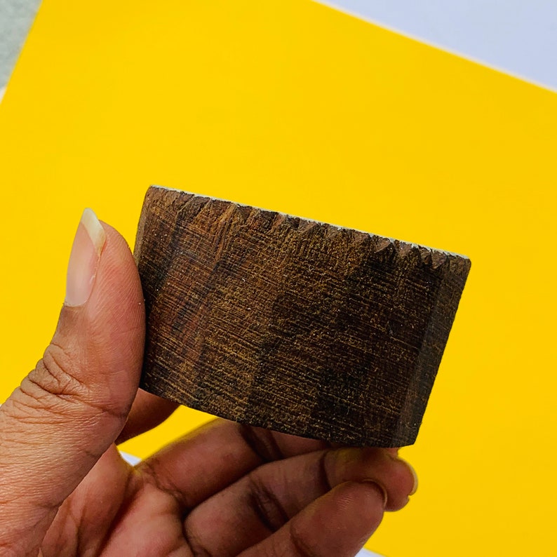 Round Pattern Stamp Wood Stamps for Pottery Hand Carved Etsy