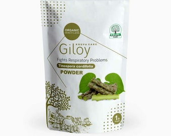 Organic Giloy Powder Tinospora Cordifolia Powder Ayurveda Herb Powder  By krupacare