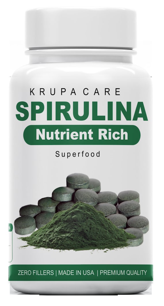 Organic Spirulina Tablets 500mg per Serving 180tablets - Etsy