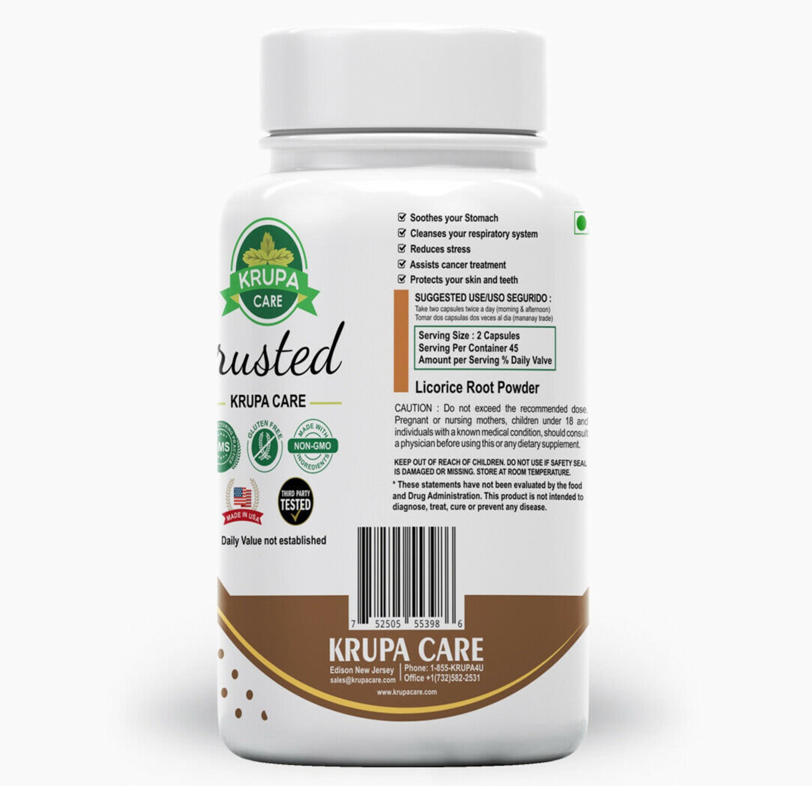 Organic Licorice Root Capsules, 425 Mg, 90 Veg Capsules Etsy