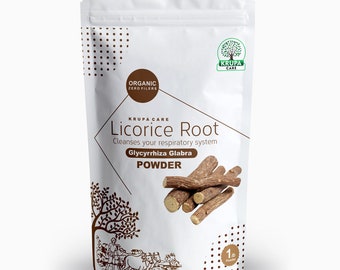 Organic Licorice Root Powder (Liquorice) Mulethi Glycyrrhiza Glabra 8,16 oz