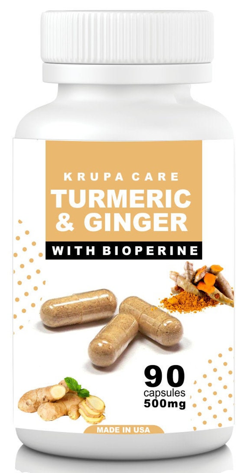TURMERIC Curcumin With GINGER & BIOPERINE 500 Mg 90 Count by Etsy