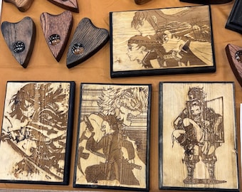 Laser Engraved Anime Plaque