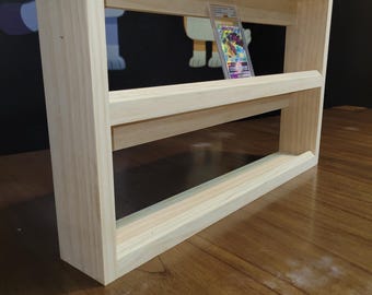 Wooden graded card display shelf-holds 12 PSA/BGS/CGC Slabs