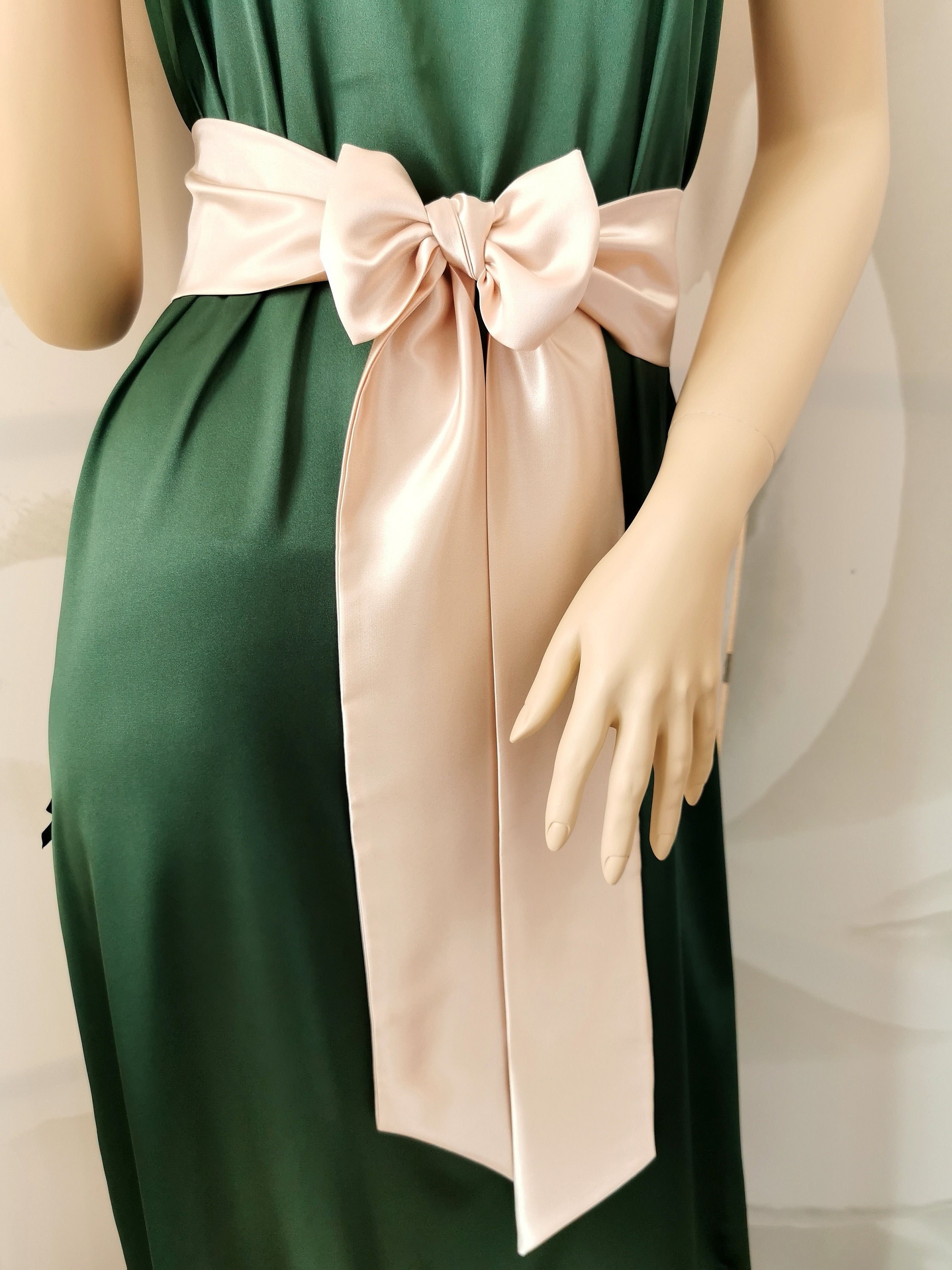 how to make a satin sash for a dress Maternity Sash Beige Nude Powder Bridal Belt Ribbon Satin Tie Sash for  Bridesmaid Bridal Belt Satin