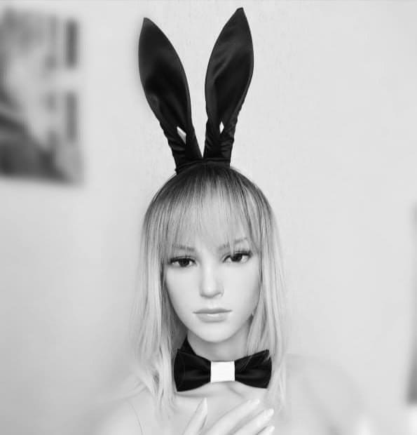 Pink Pet Play Bunny Ears Set Satin Rabbit Ears Headband  display picture 3
