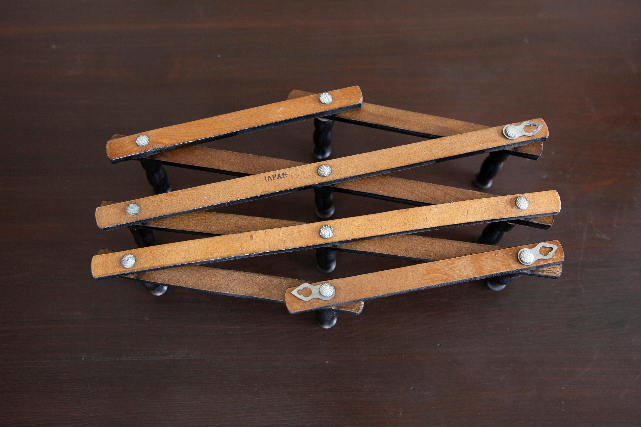 Vintage Boho Accordion wall hanging 10 peg rack Etsy