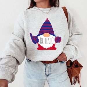 Buffalo,  Gnome, This is Our Year!! Bill-ieve IT!! Lets Go Buffalo, Bills Christmas, Sweatshirt, Sassy Pants Tees, dtg