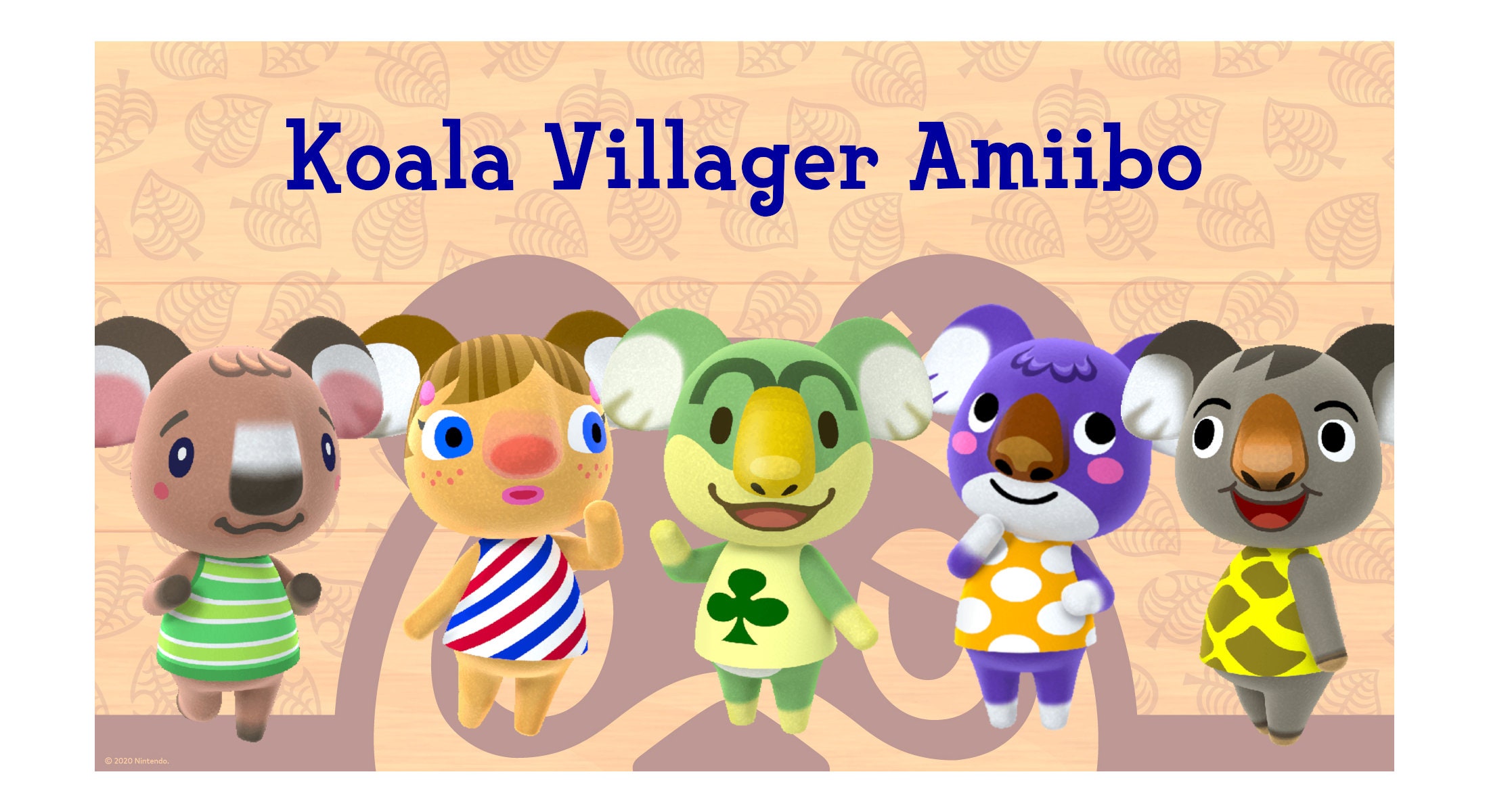 Handmade Koala Amiibo Animal Crossing Villager Etsy