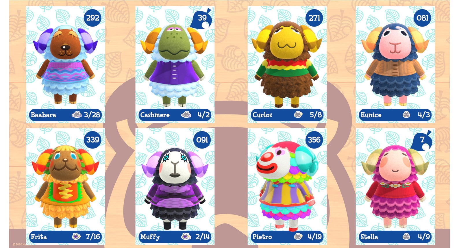 Handmade Sheep Amiibo Animal Crossing Villager Etsy