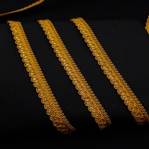 By Yards Indian Woven Gold Ribbon Lace Trim For Modifying Look | Etsy