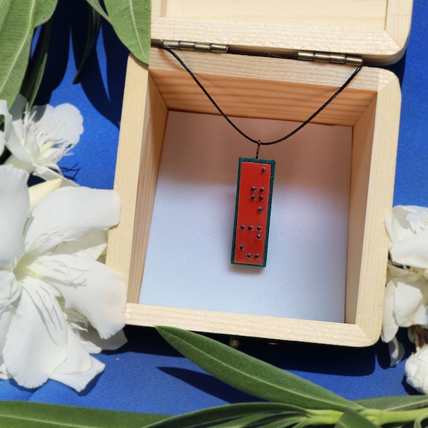 Personalized necklace - Braille with your own word