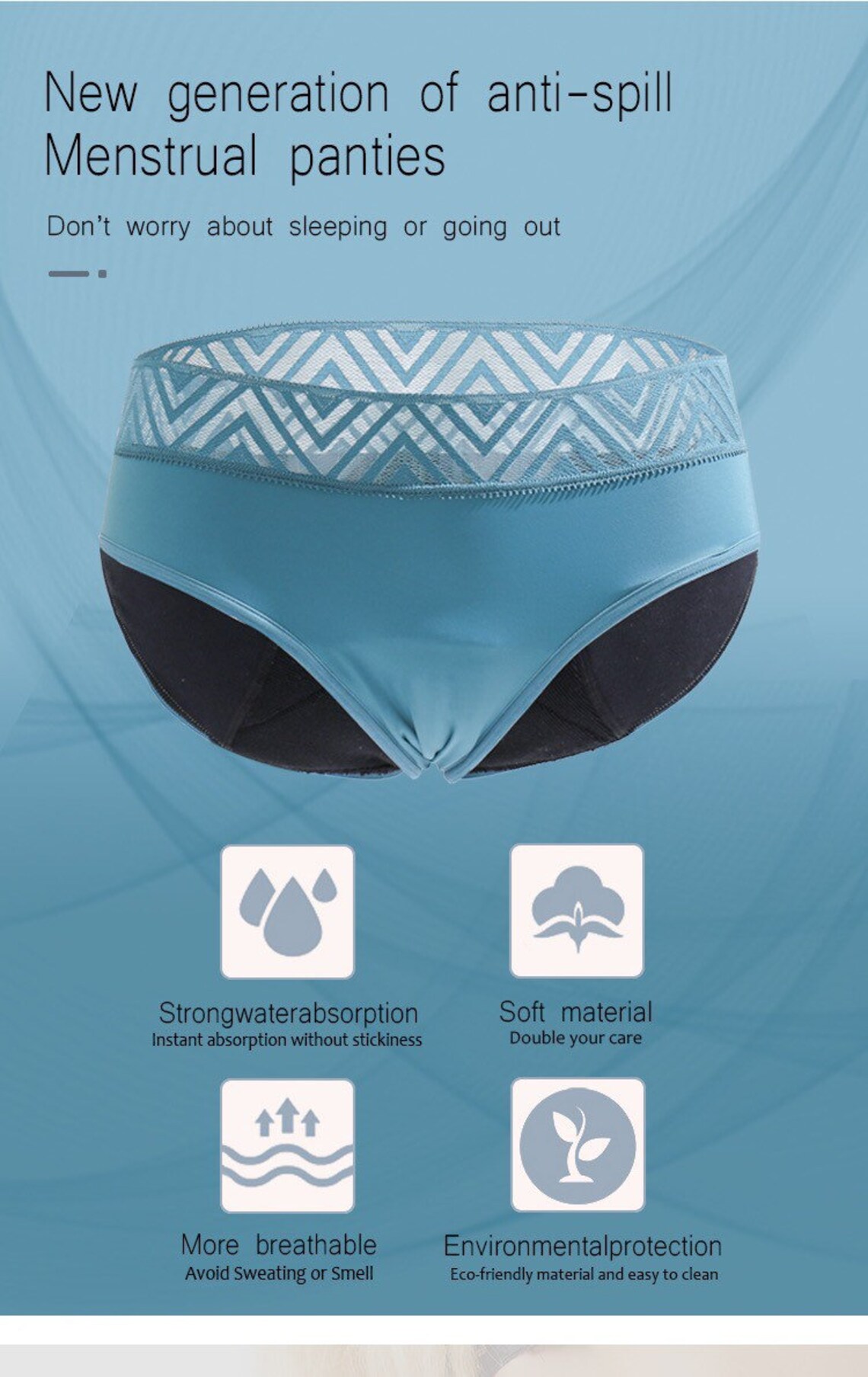 Period Panty Reusable Menstrual Underwear Etsy