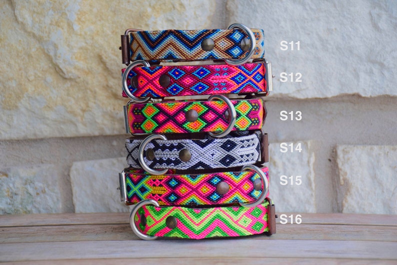 Small Dog Collars Small Handmade Dog Collars Mexican Dog Etsy