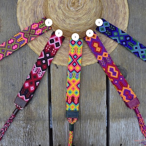 Mexican Braided Hat Band: Handwoven Colorful Hat Belt image 2